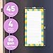 S&O Magnetic sheets for Refrigerator 4 Pack - Fun Fruity planner notes for Fridge Sets - Magnetic registry journals for cooler, sticky Notepads for freezer - 3.5” x 7”, 45 Pages