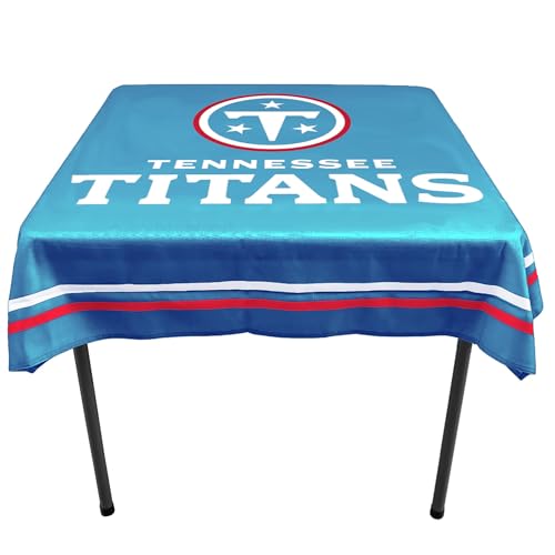 WinCraft Tennessee Titans Logo Tablecloth and Square Table Cover Overlay