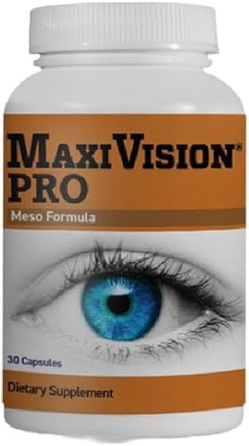 MaxiVision PRO Meso Formula - Mesozeaxantina - Luteína - Zeaxantina - 30 Cápsulas, 1 Botella (30 Cápsulas, 30.00, Recuento)