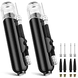 BROTOU Ball Pump, Dual Action Inflate Air Pump with 3 Needles and 2 Nozzles for Soccer Ball, Basketball, Volleyball, Balloons, Bikes (Black, 2PCS)