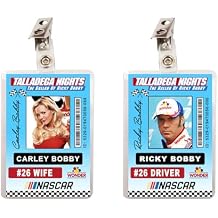 Talladega Nights Ricky Bobby & Carley Bobby Race Car Driver ID Badges V2