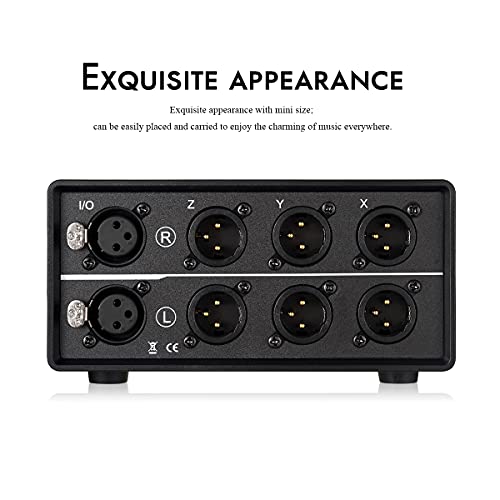Boîtier de comparaison multi-sources XLR passif avec fiches plaquées or - 6