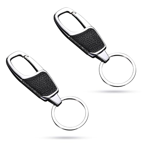 Kraptick Keychain – Unisex Stainless Steel Key Holder for Bike, Car, Scooter & Home Compact Durable Rust-Resistant Keyring for Travel, Office & Daily Use (Sliver) (Pack of 2)