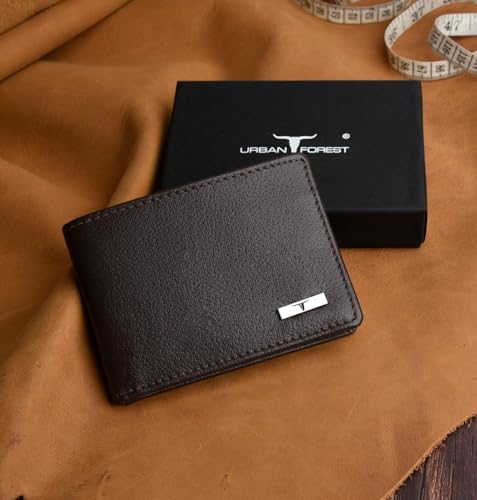 Image of URBAN FOREST Fred Aniline Brown Leather Wallet for Men