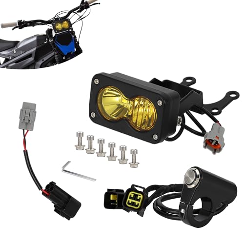 BIUGERCN Motorrad-Scheinwerfer Dirt Bike-Scheinwerfer für Talaria Sting R MX4 MX3 TL2500 TL4000 mit Talaria-Schalter, Gelbes Licht