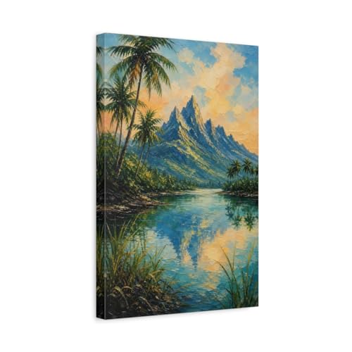 Tableau Montagne Couteau pour Habiller un Mur Vide Vertical 30x45cm