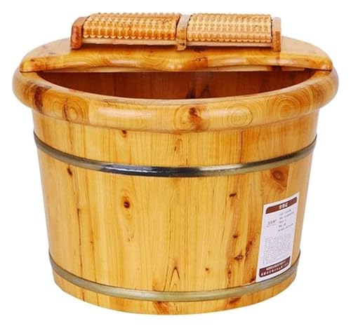 Tina de madera maciza para pies, spa de remojo miniatura 1