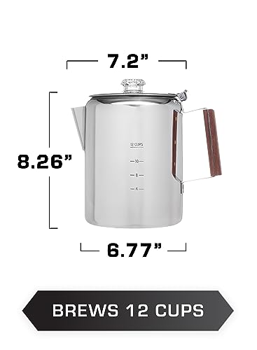 Coletti Bozeman Camping Coffee Pot – Coffee Percolator – Percolator Coffee Pot For Campfire Or Stove Top Coffee Making #TOP2