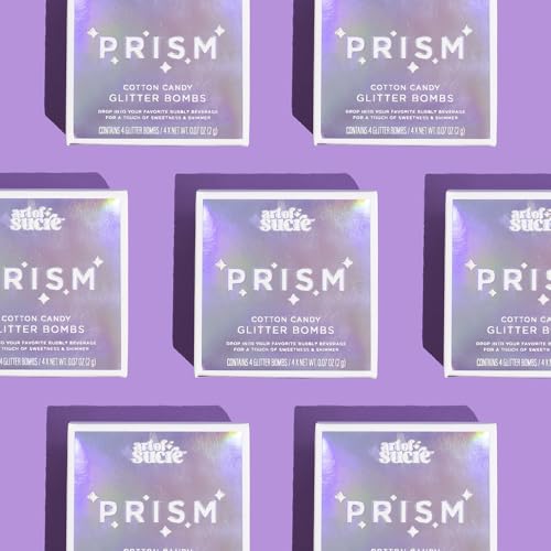 Image of Art of Sucre Prism Cotton Candy Glitter Bombs, Edible Glitter, Drop into Drinks, 4 Pieces
