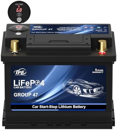TPE Car Start-Stop Lithium Battery BCI Group47 LiFePO4 Lithium-io...