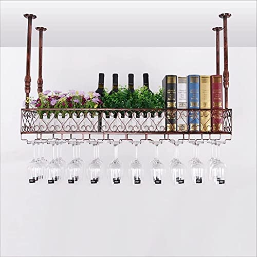 Porte-verre à vin en fer forgé marron pour un bar convivial - 2