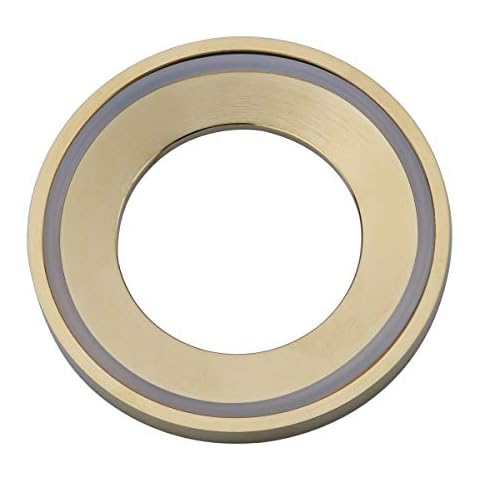 BESTILL Solid Brass Bathroom Mounting Ring for Vessel Sink, Brushed Gold Cover