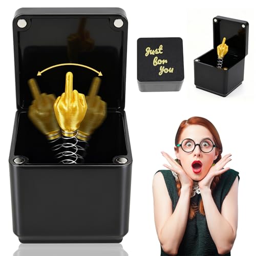 Scatola Regalo con Dito Medio, Dito Medio in Una Scatola Regalo Sorpresa, Gadget Divertente da Regalo, Middle Finger Regalo Scherzi Ufficio, per Amici, Compleanni e Feste Natalizie