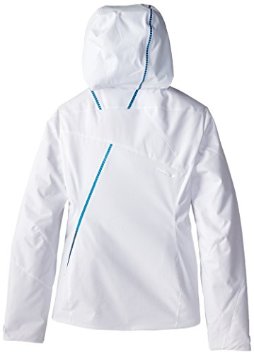 Spyder Women's Menage A Trois Jacket, White/White Linear Emboss/Girlfriend Linear Multi Print, 12