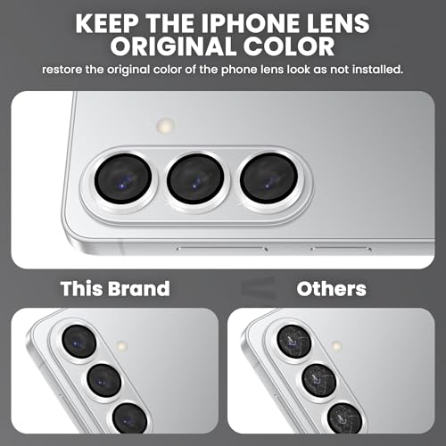 Image of FIRST MART Silver Camera Ring Guard Protector for Samsung Galaxy S26 | Tempered Glass with Metal Alloy Rings, HD Clear, Scratch Resistant, Case-Friendly | Pack of 1