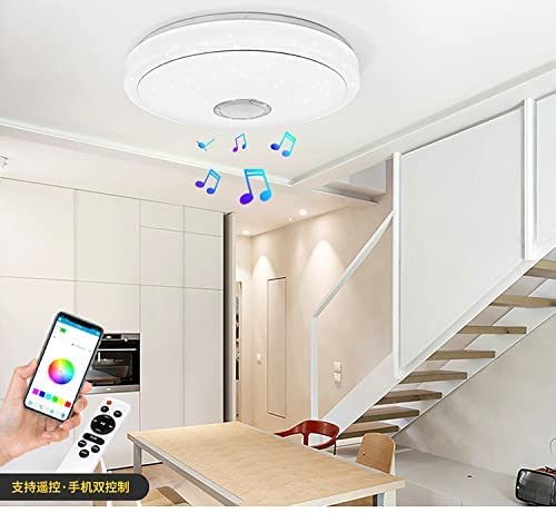 Ridgeyard 15.7 Inch 36W Led Dimmable Music Ceiling Light With Bluetooth Speaker,Remote Color Changing, Smart Remote Control Led Lamp For Kitchen, Living Room, Bedroom #TOP1
