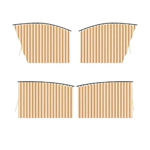 Rideau voiture et van aménagé beige - Protection UV et isolation thermique 4PCS