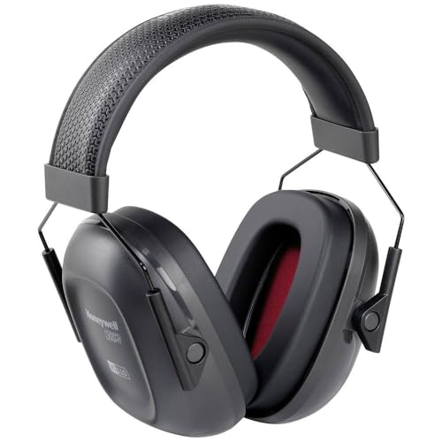 Howard Leight VS110 VeriShield Passiver Over-Head Kapselgehörschutz, Einheitsgröße, Leicht, Verstellbarer, Breite Kappenöffnung, Memory-Schaum Ohrpolster, SNR 27 dB, 1035145-VS (1 Stück)