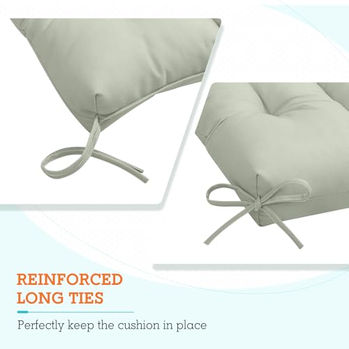 EAGLE PEAK Tufted Outdoor/Indoor High Back Patio Chair Cushions, 2 Pack, 46'' x 22'', Sage Green by EAGLE PEAK - Image 2