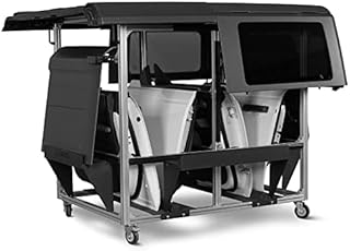 Hooke Road Door Holder Hardtop Storage Sliding Cart Movable Rack for 1997-2023 Jeep Wrangler TJ JK JL Gladiator JT & 2021-2023 Ford Bronco (2/4 Doors Hardtop Only)