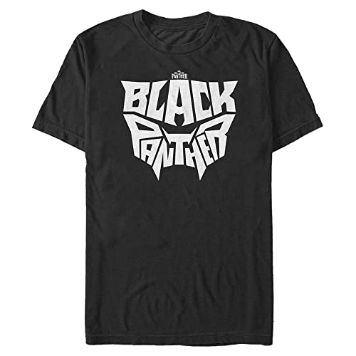 T-shirt Black Panther imprimé lettrage premium haut noir coupe large 4XL