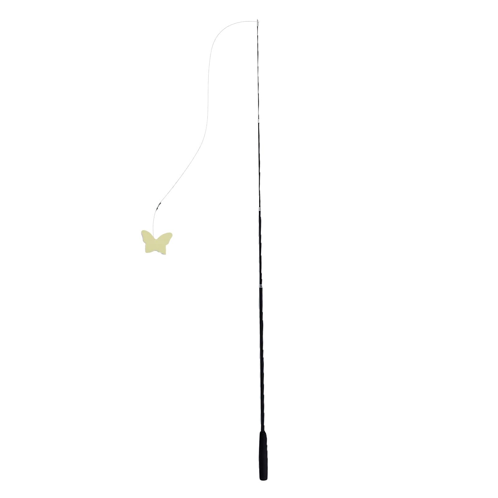 Zerodis Autres Produits de Loisirs de Jardin en Plastique Extensible Léger Papillons Canne à Pêche Jouet Interactif Chat Jouet Cadeau pour Enfants Parc de Jeux en Plein Air Prairie Cour Camping