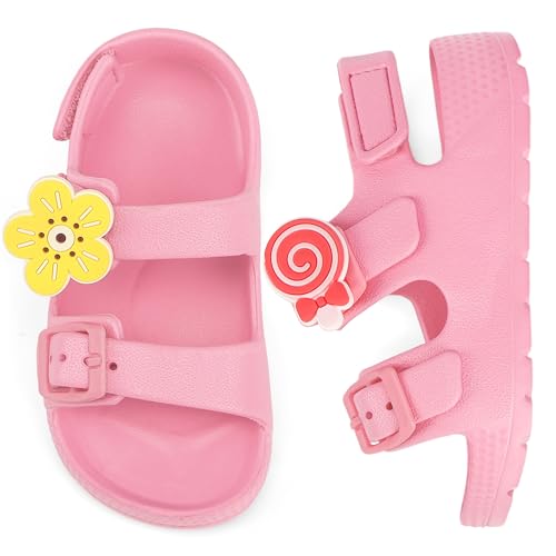 Image of ChayChax Toddler Boys Girls Double Buckle Sandals Children's Adjustable Back Strap Water Sandal
