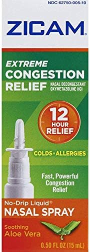 Zicam Extreme Congestion Relief No-Drip Liquid Nasal Spray, 0.50 Ounces each (Value Pack of 3)