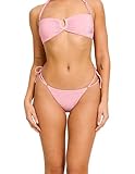 Modibodi Traje de baño de época – Bikini brillante de pierna alta – A prueba de fugas de alta absorción, 40 ml, Rosa Peonía, 40