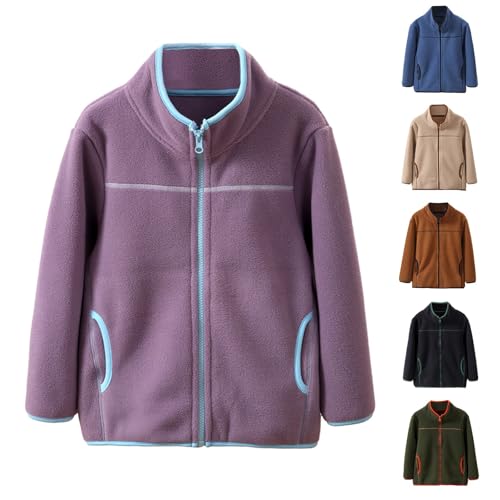 2025 Trendy Coat Jacket for Kids Boys Girls Fuzzy Fleece Zip Up Coat Teens Oversized Outwear Winter Warm Sweatshirt