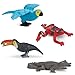 Safari Ltd. Rainforest TOOB - 11 Figurines: Macaw, Frogs, Toucan, Iguana, Monkey, and More - Educational Toy Figures For Boys, Girls, and Kids Ages 3+