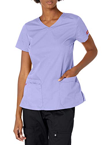 Image of Dickies Women's Jr. Fit V-Neck Scrub Top Multiple Patch Pockets