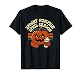 Photo Gallery spooky pumpkin spice season, divertente grafica del caffè di halloween maglietta Photo Gallery spooky pumpkin spice season, divertente grafica del caffè di halloween maglietta