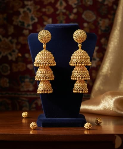 Image of JFL - Jewellery for Less Gold Plated Copper Earrings For Women