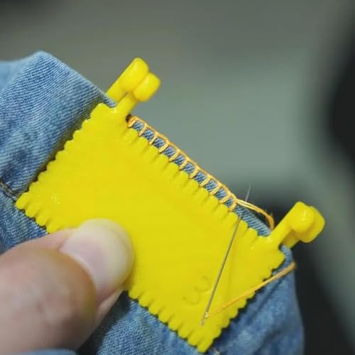 Miniatura 7 de Guía De Costura: 2.2 X 1.55 Pulgadas, Calibre Impreso En 3d, Herramienta De 4 Piezas De Clip En El Borde, Especificaciones De 3 Mm Y 4 Mm De Ancho, Regla De Medición Portátil Guías De Costura Para