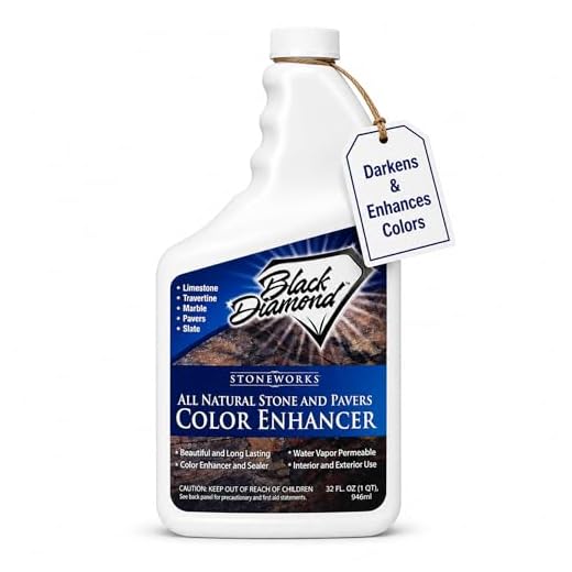 Color Enhancer Sealer for All-Natural Stone and Pavers. Marble, Travertine, Limestone, Granite, Slate, Concrete, Grout, Brick, Block. (1 Quart)