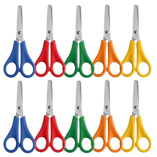 CPJJ 10 Stück Kinderschere,Schere Schule 1.Klasse Kinderscheren Klein...