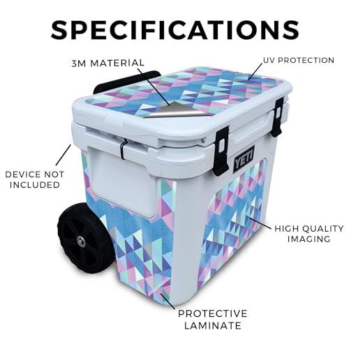 Image of Glossy Glitter Skin Compatible with Yeti Roadie 32 Wheeled Cooler - Purple Kaleidoscope - Premium 3M Vinyl Protective Wrap Decal Cover - Easy to Apply | Crafted in The USA by MightySkins