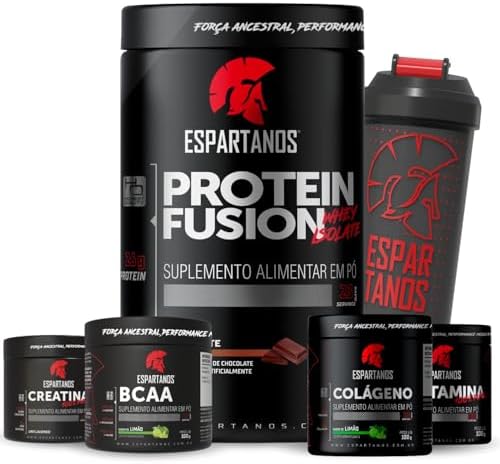 Whey Protein Fusion Chocolate 900g + BCAA + Creatina + Glutamina ...