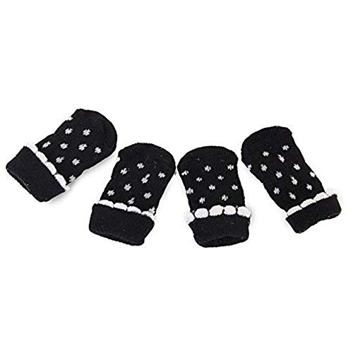 Meias de cachorro antiderrapantes de qualidade premium 4 peças para pisos de madeira, protetores de