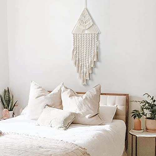 Tenture murale macramé en coton fait main pour déco bohème chic