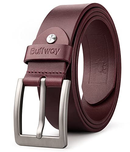Buffway Leather Belts: Minimalist Design with 1.5" Full Grain Leather