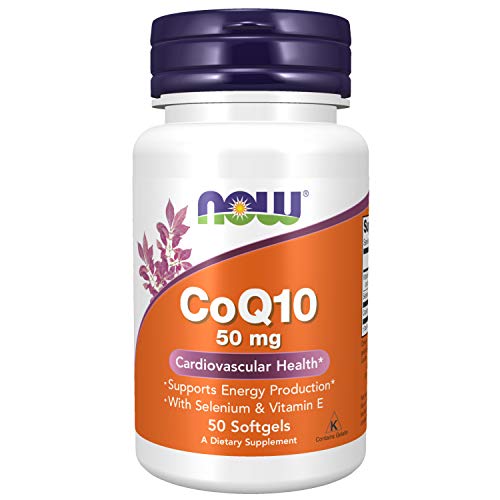 NOW Supplements, CoQ10 50 mg, Pharmaceutical Grade, All-Trans Form produced by Fermentation, 50 Softgels