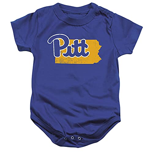 University of Pittsburgh Official State Shape Unisex Infant Snap Suit for Baby,Royal Blue, 12 Months