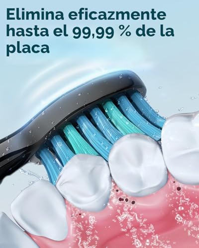 Miniatura 2 de Cepillos De Dientes Electricos Sónico Adultos Y Infantil- Cepillo Electrico Con 8 Cabezales, 5 Modos, Ipx7 Impermeable, Cepillos De Dientes Eléctricos Ultrasónicos, Negro Oscuro