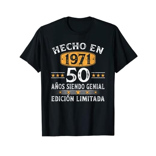 50 Años Cumpleaños Regalo Para Hombre Mujer Hecho En 1971 Camiseta