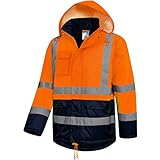 warnschutzjacke fleece 2-Wege-Front-Reißverschluss ist mit Patte abgedeckt und die Nähte sind verschweißt