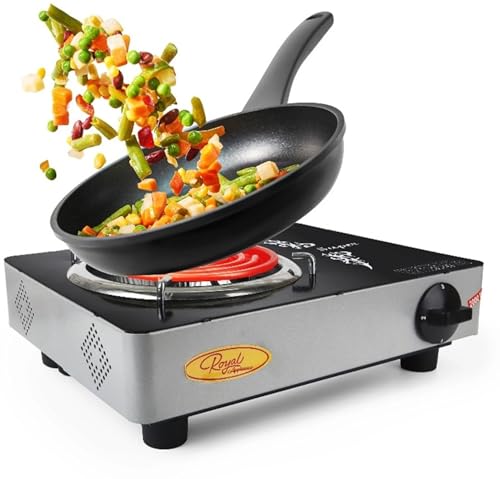 Image of 2000W Infrared Cooktop Hot Plate with Steel Grill Rack, Button Control, Overheat Protection, 3 Preset Cooking Modes - Quick Fry, Soup & BBQ