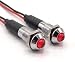 Alpinetech PL8B 8mm 5/16" 120V AC/DC LED Metal Signal Indicator Pilot Dash Light (Red)
