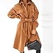 Produktbild SumLeiter Damen Wollmantel Herbst und Winter Windjacke Winterdicke Jacken Elegant Trenchcoat Mittellange Coatigan Mantel Langer Wintermantel Leichter Wollmischungs-Mantel Revers Wickel Outwear